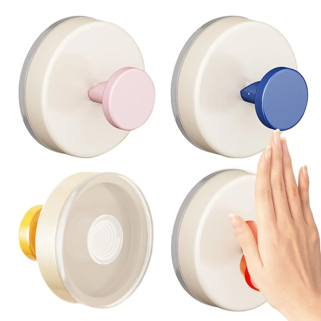 Patères Murales Autocollantes pour Carrelage Douche et Cuisine - 4 Pièces