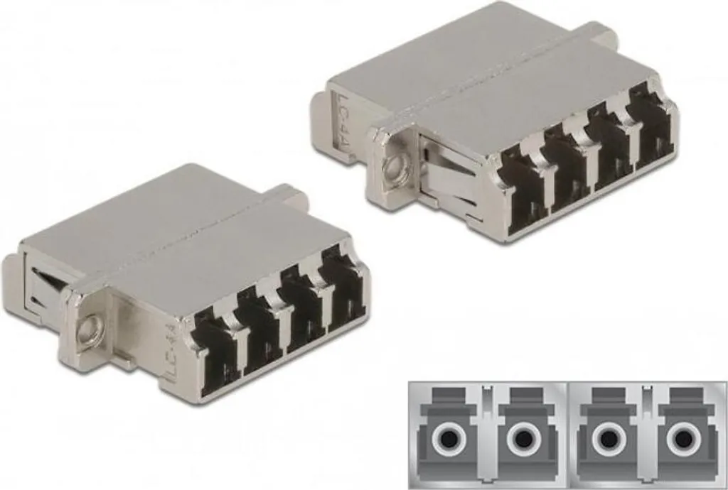 Coupleur LC vers LC Monomode Delock 86875 - Faible Perte de Signal Bleu