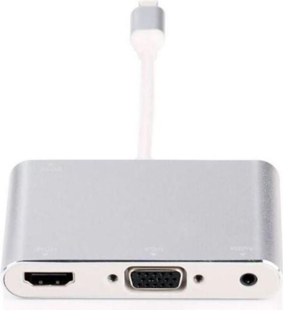 Microconnect LIGHT-HUB4, Lightning, 3.5mm, 480 Mbit/s, Silber, 0,1 m, China