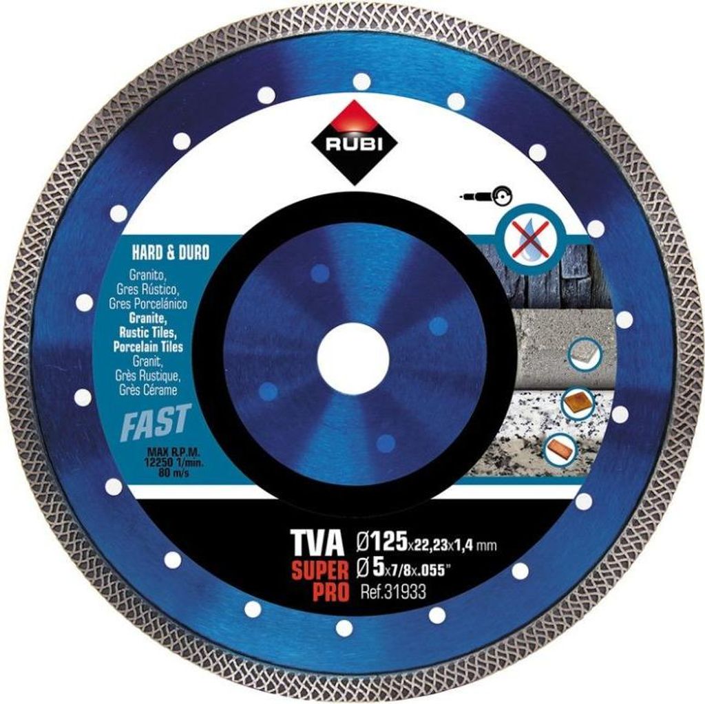 RUBI Rubi 31933 TVA 125 SUPERPRO Turbo Viper Diamond Saw Image du produit 