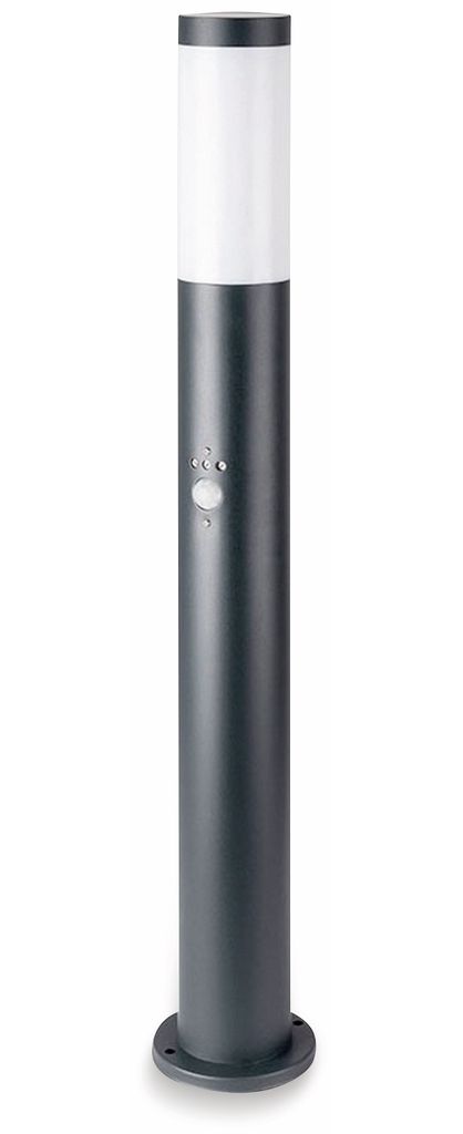 V-TAC Poller-Außenleuchte VT-838, IP44, E27 PIR-Sensor, Edelstahl, VT-8984 800mm, schwarz