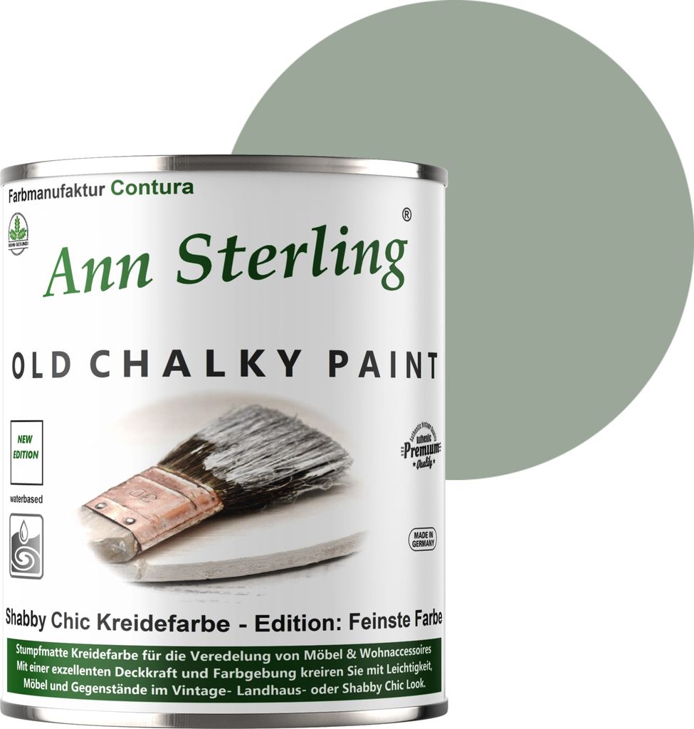 Ann Sterling Kreidefarbe Shabby Chic 750ml -  Smoked Green Produktbild 