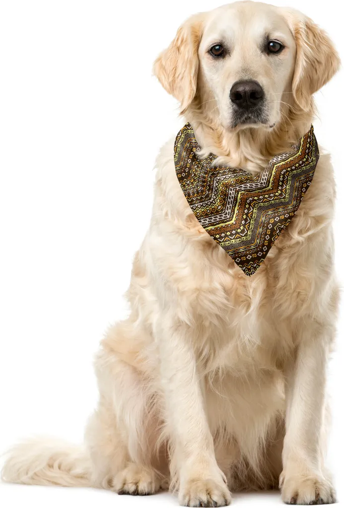 Accessorio Cane Trendy: Bandana ABAKUHAUS Tribale Giallo 55cm