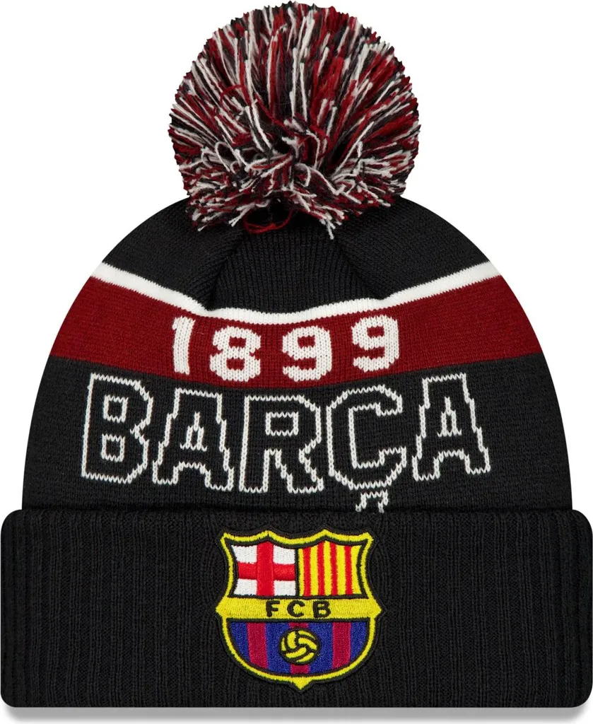 Bonnet à Revers FC Barcelone New Era - Bonnet d'Hiver Chaud pour Homme