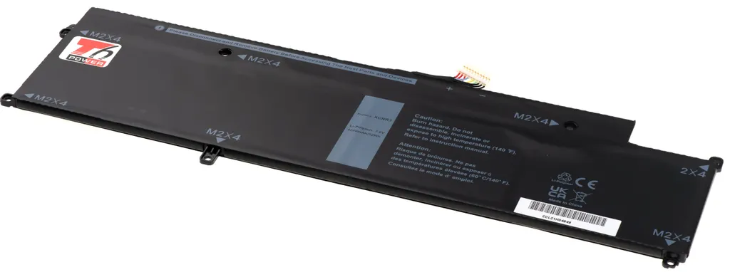 Batteria T6 Power per laptop Dell, numero di parte 4H34M, Li-Poly, 7,6 V, 4200 mAh (32 Wh), nero