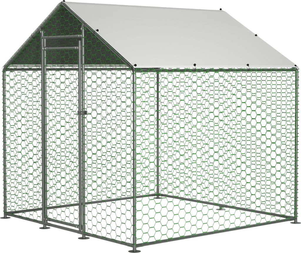 Thanaddo Hühnerstall Freilaufgehege Außengehege, Kleintiergehege für Hühner Ente Kaninchen (2 x 2)