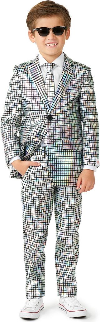 Boys Discoballer Anzug für Kinder - Karneval Kostüm Kindergröße: 122-128