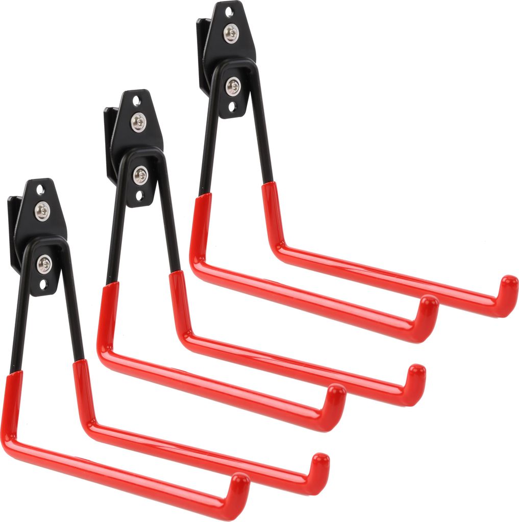 Set 3 Stck. Werkzeughaken von BOTLE für Qbrick Koffer-System für Elektrowerkzeuge, Geradeförmig 19cm, stabil mit PVC, für Garage, Schuppen, fü...