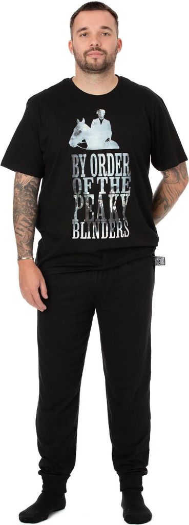 Peaky Blinders - "By Order" Schlafanzug mit langer Hose für Herren NS7152 (M) (Schwarz)