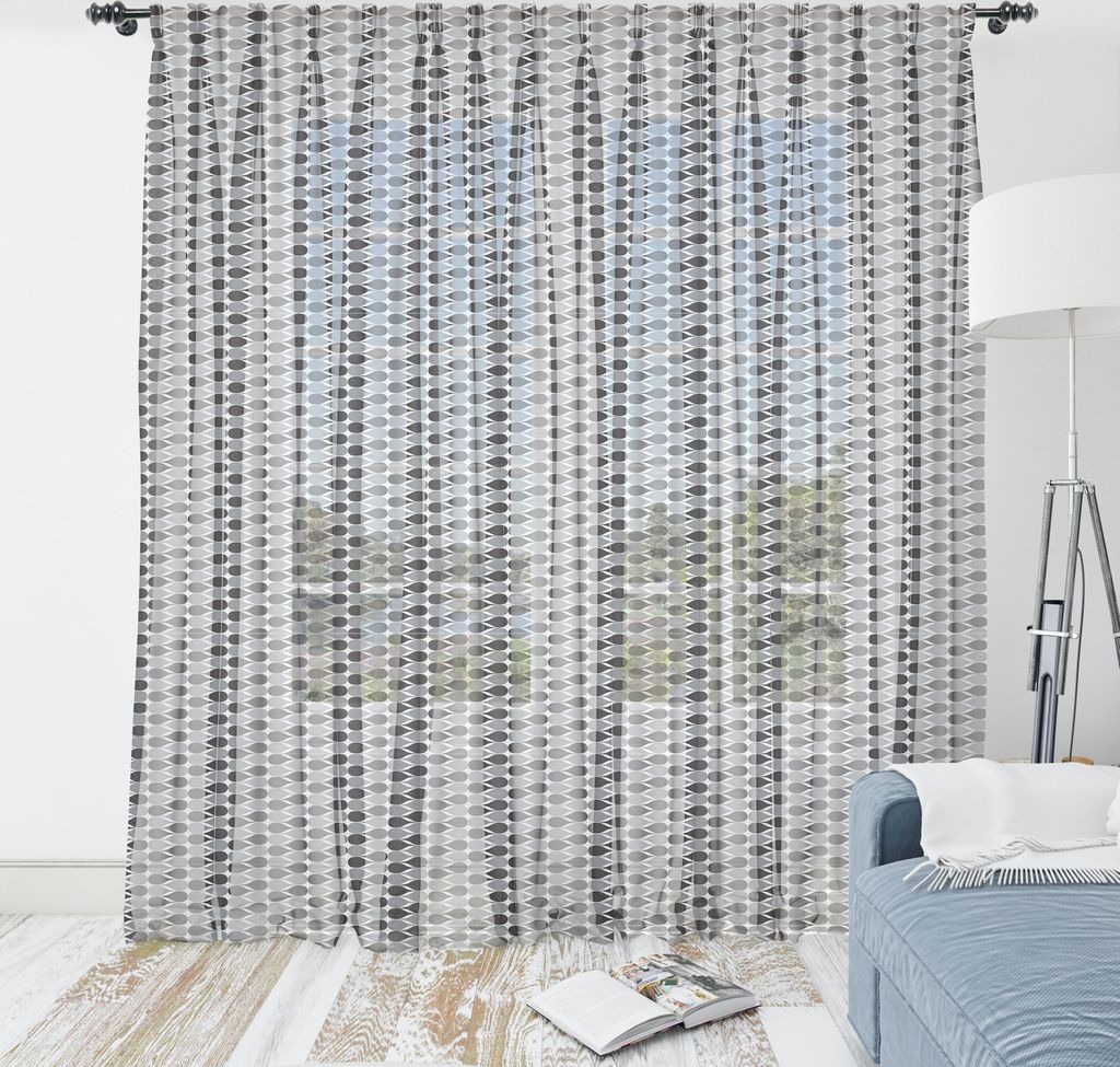 ABAKUHAUS Retro Wandteppich, Abstrakte Weinlese-Horizontal-Linie Wellenförmige Ovals Klassisches Mosaik Stil Simplistic, Wohnzimmer Schlafzimmer s...