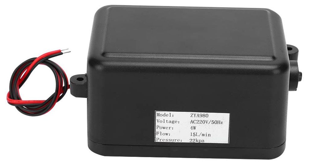 ZYA980 Luftpumpe mit hohem Durchfluss, 4 W, Mini-Inflator aus technischem Kunststoff, AC220 V, 50 Hz (ZYA980‐15)