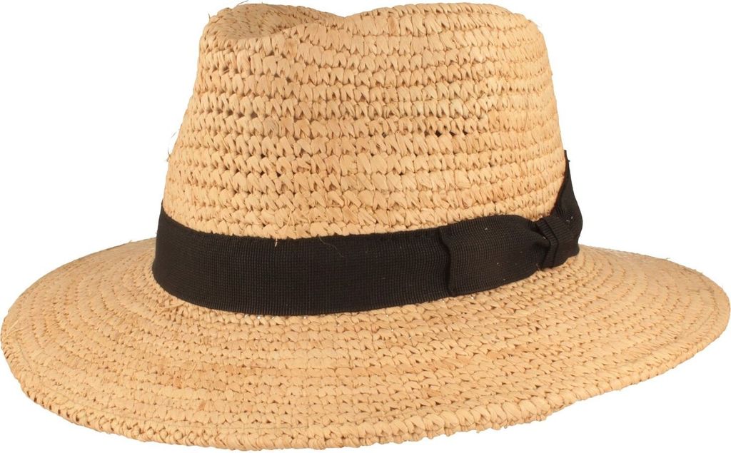 Knautschbarer Crochet Strohhut Traveller von Hut-Breiter, beige, Gr. S
