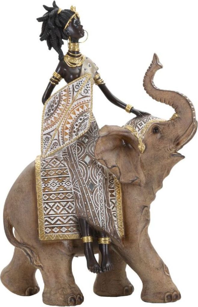 Mauro Ferretti Masai mit Elefant 22,5x12x32,5 cm Produktbild 
