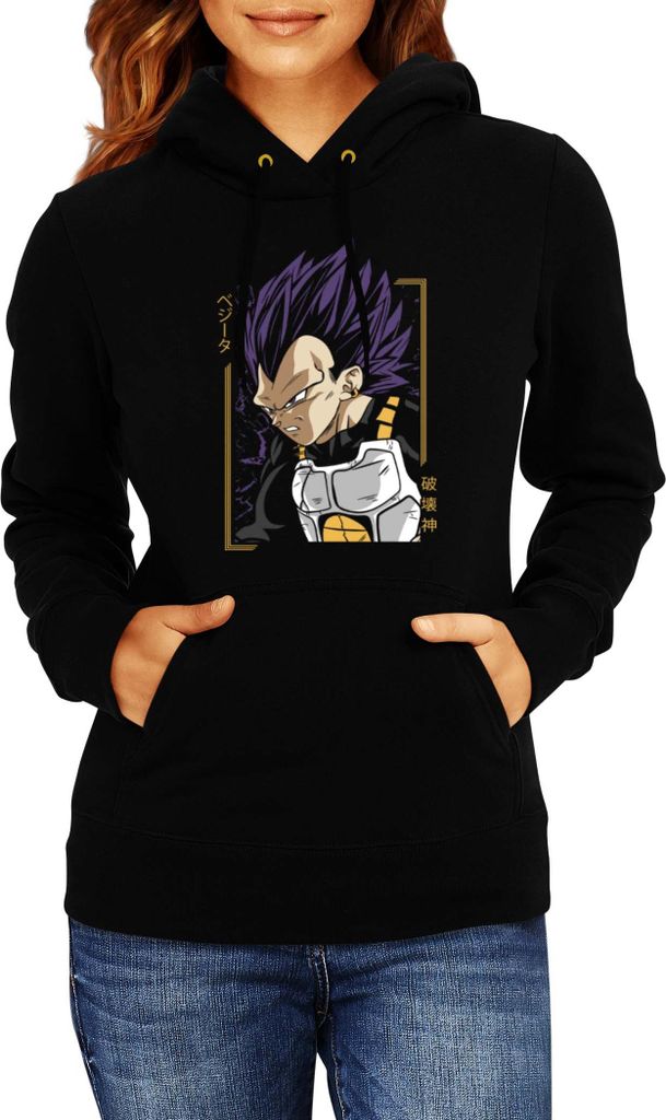 Damen Kapuzenpullover Manga Japan Anime Comics Animation Dbz 023, Lady L / Schwarz