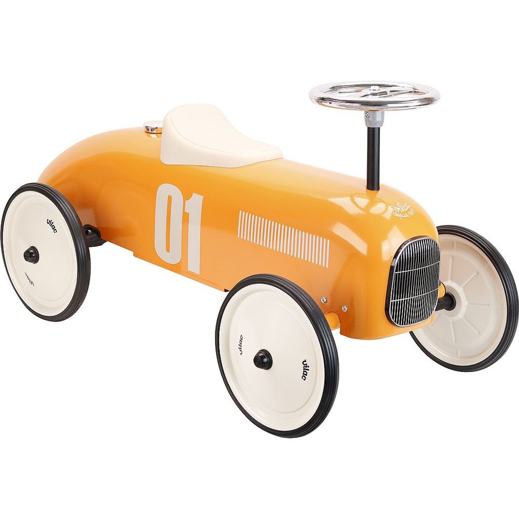 Vilac Laufwagen vintage orange - Metall Rutschauto Spielzeug