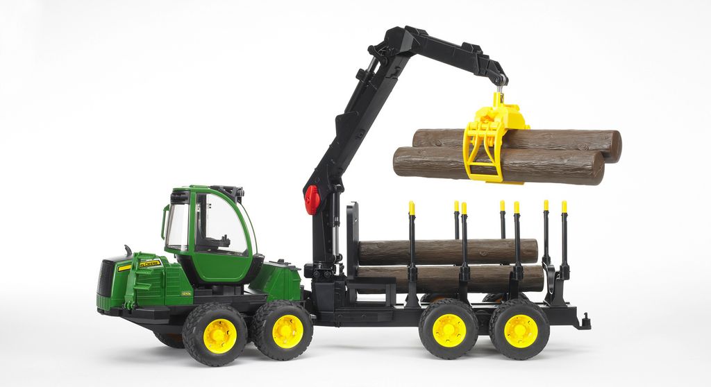 Bruder 02133 - John Deere 1210E bagr s drapákem na dřevo, Obrázek produktu 17