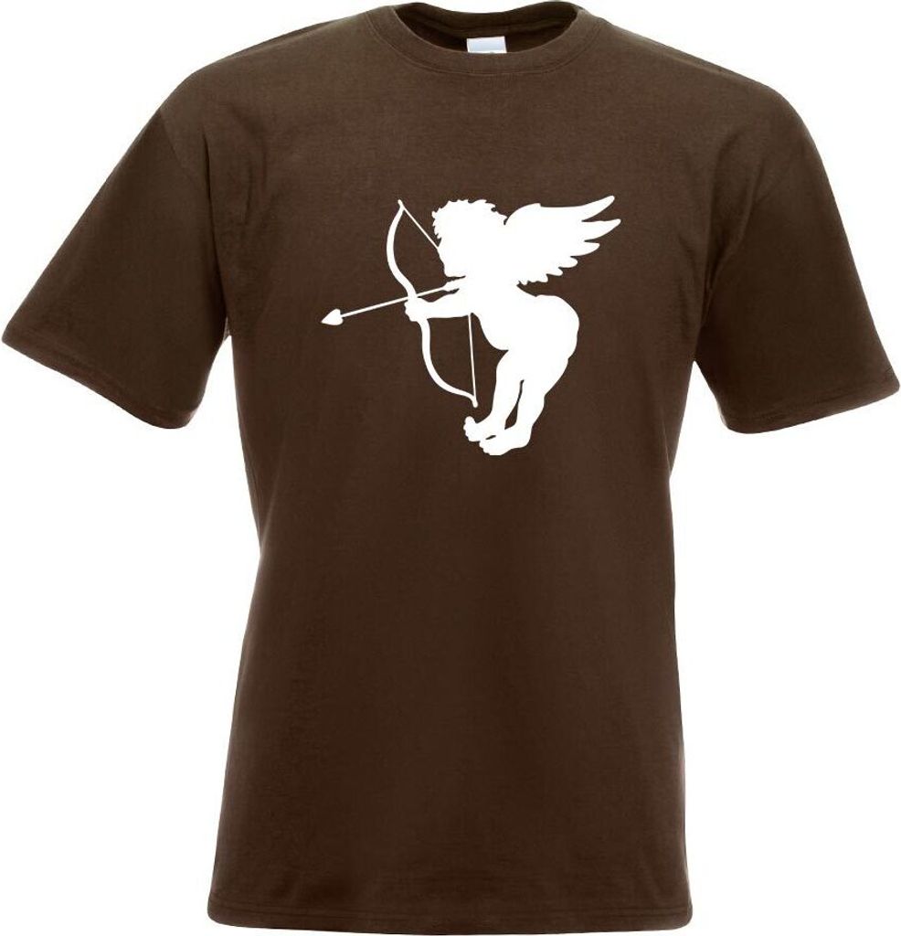 Kiwistar - T-Shirt - Chocolate - Engel - Liebesengel - Amor Motiv Bedruckt Funshirt Design Print - mit Motiv Bedruckt - Funshirt Design - Sport - F...