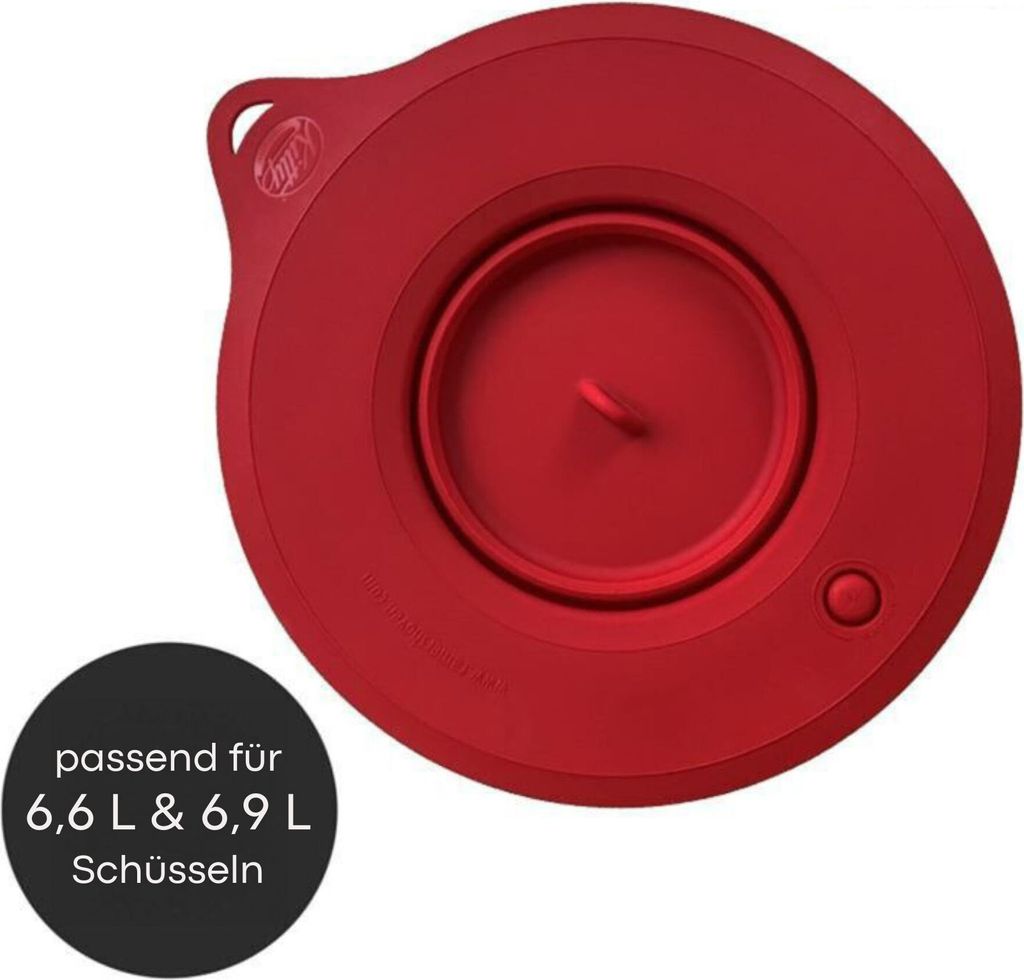 Kitty Professional Profi-Frischhaltedeckel "Überzieher" RUBINROT kompatibel mit KitchenAid 6,6 und 6,9 Liter Küchenmaschine