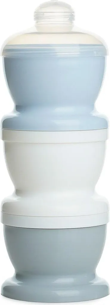 Contenitore dosatore per latte artificiale Thermobaby, 3 scomparti, 10 dosi, blu