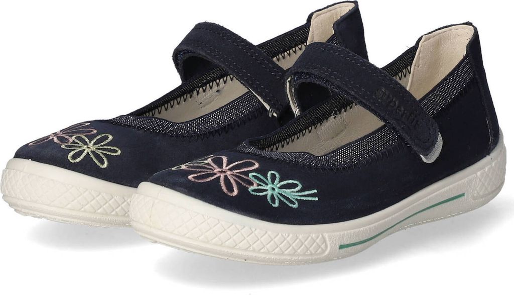 Superfit Tensy 0000958000 Mädchen, Ballerina, Leder, Blau, Kinderschuhe - Kinderschuhe Teens Mädchen Gr. 25 - 42, Blau, leder