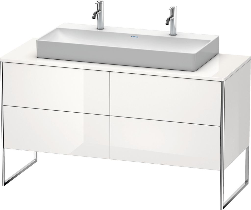 Waschtischunterbau XSQUARE 778x1400x548mm weiß hochglanz weiß hochglanz