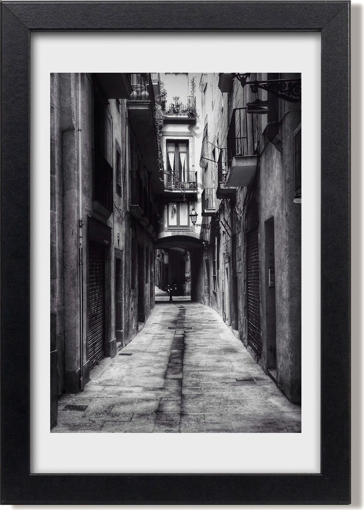 Bild 20x30 MDF-Rahmen, Wandkunst Barcelona Spanien