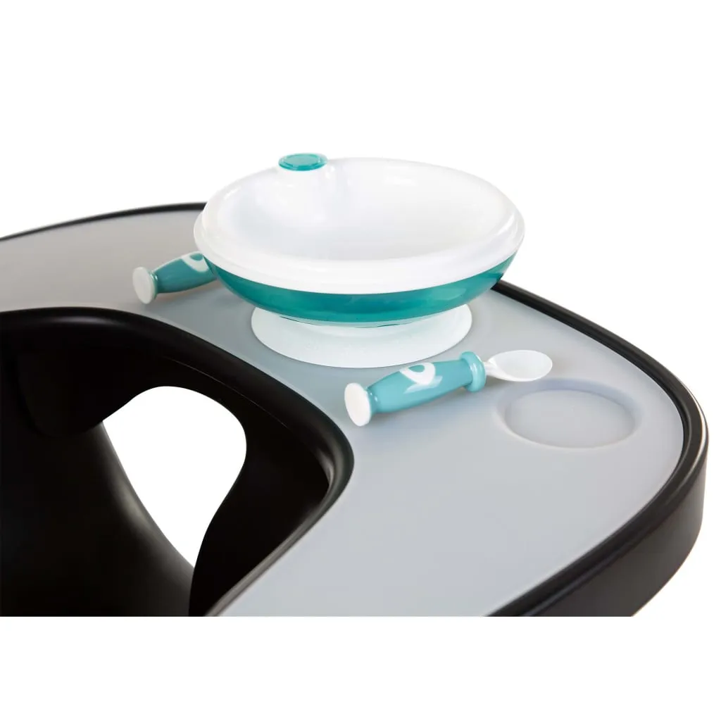 Tablette Chaise Haute Childhome Evolu Noir et Set de Table Silicone - 8