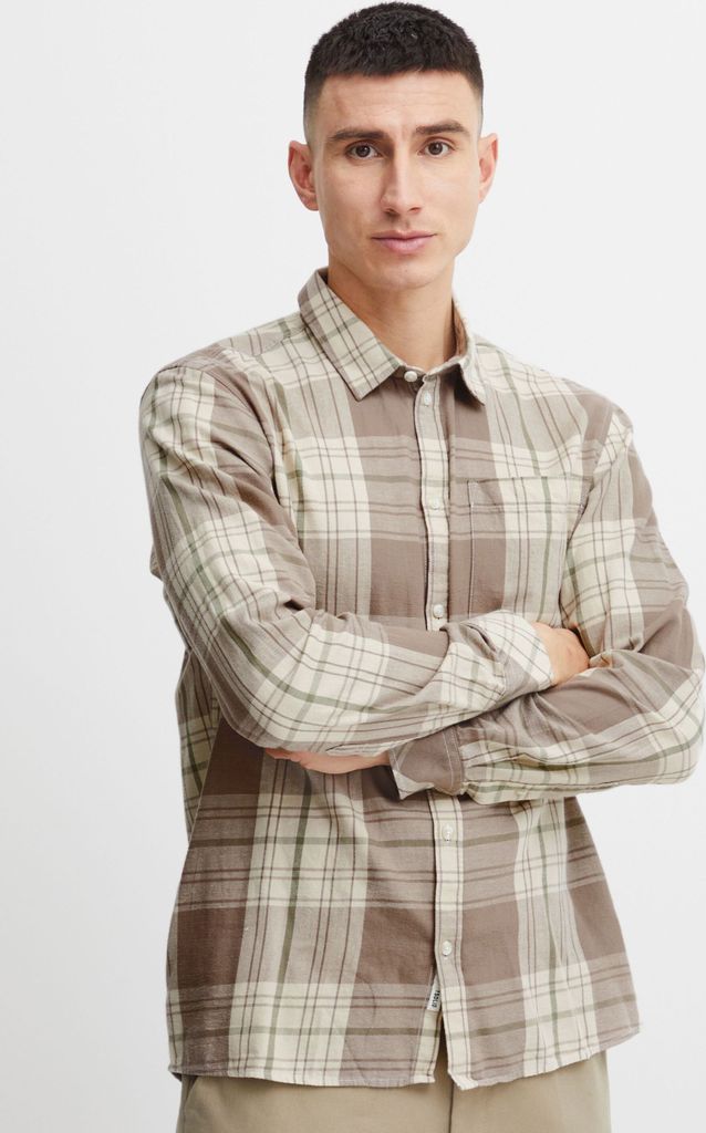 !Solid SDEsdras Herren Freizeithemd Hemd Langarmhemd mit Brusttasche normaler Hemd Kragen hochwertige Baumwoll-Qualität Oversize Fit Kariert Über...