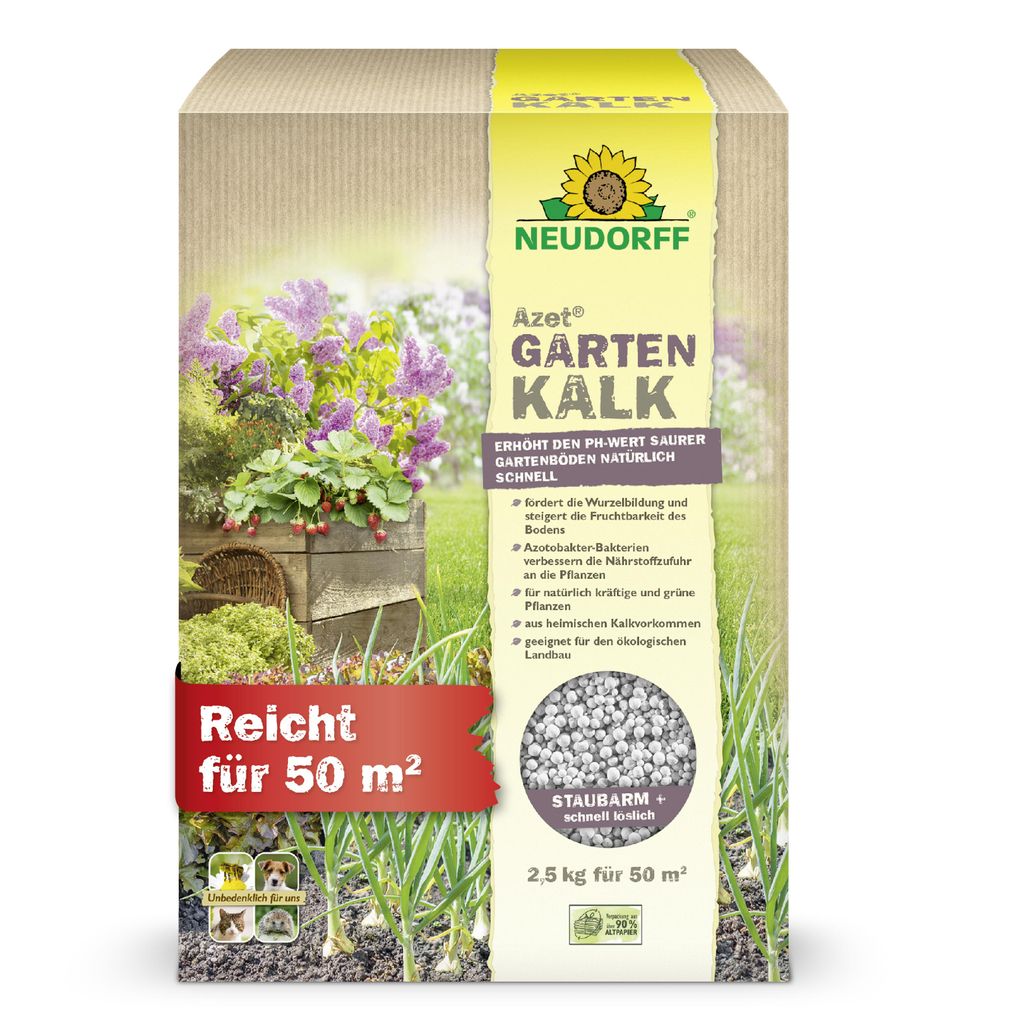 Neudorff Azet GartenKalk 2,5 kg für 50m² reguliert den Produktbild 
