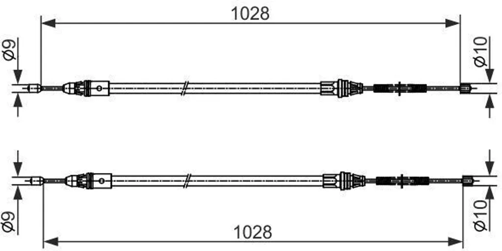 Câble de frein à main pour Smart Fortwo 451 - Liaison de freinage AR