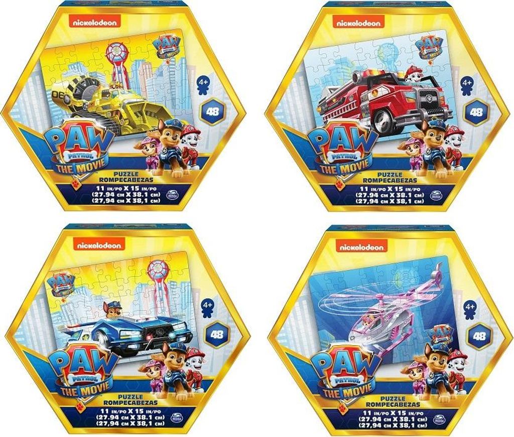 SPIN MASTER Puzzle Paw Patrol 48 mix 4 modelli 6062722 Immagine del prodotto 