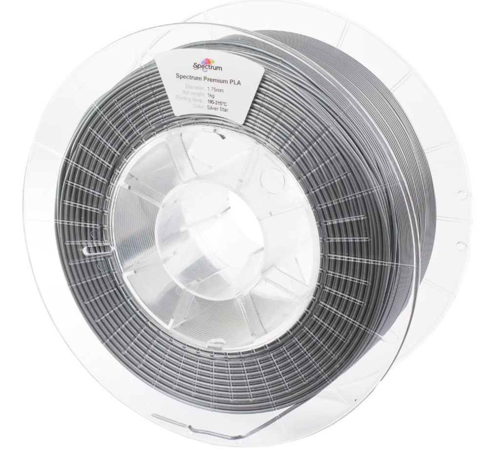 Spectrum 3D Filament, Premium PLA, 1,75mm, 1000g, 80015, silberner Stern