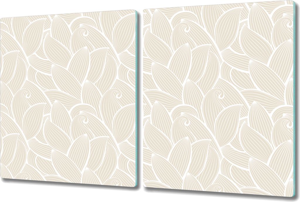 Glas Schneidebrett Herdabdeckplatten Schneideplatten - 2x 40x52 cm - Abstrakt