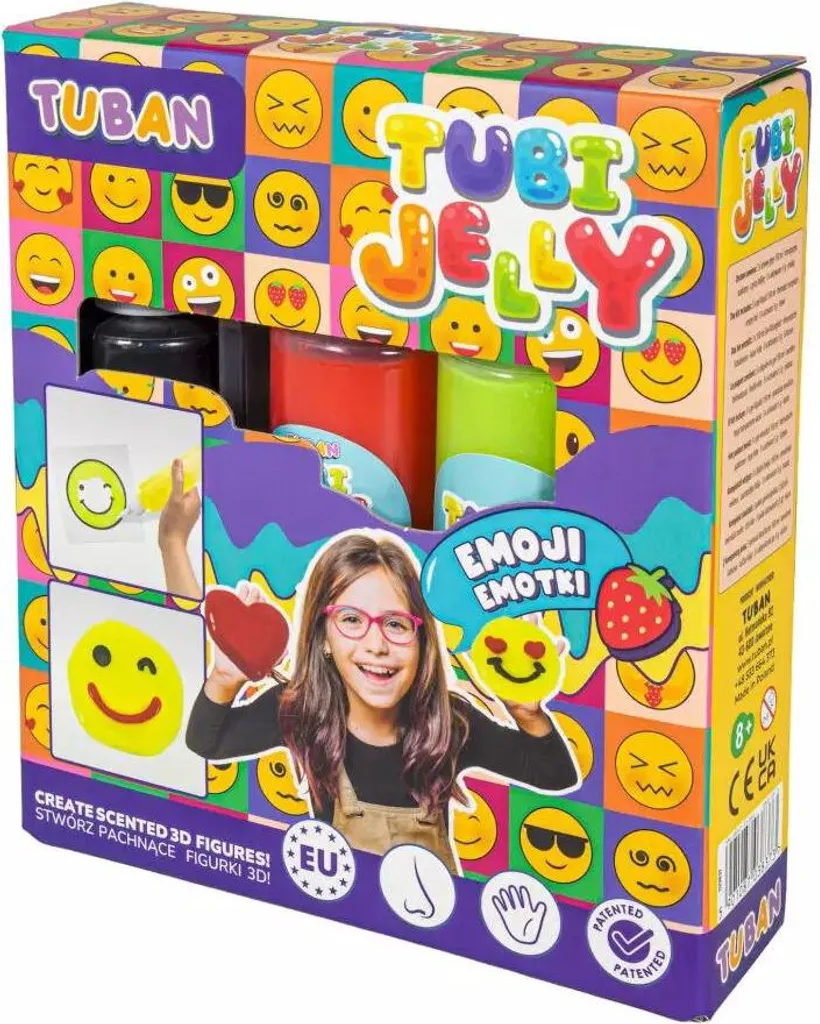 Tubi Jelly Émoticônes avec 3 Gels de Couleur pour Figurines Souples