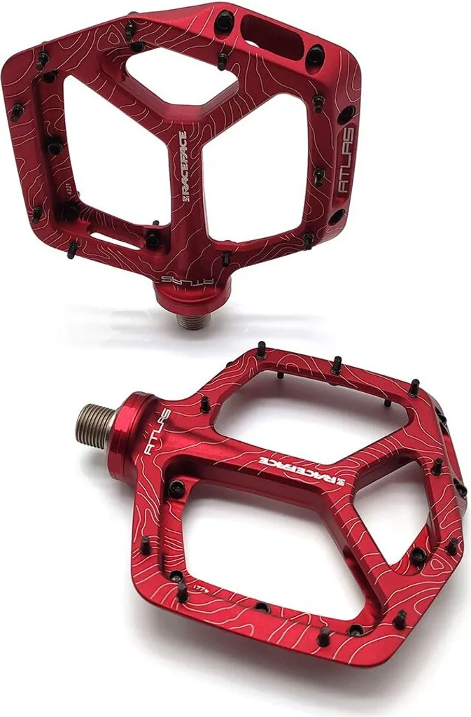 Pédales Atlas AM22 rouge - Pédales plates VTT Enduro haute performance - 6