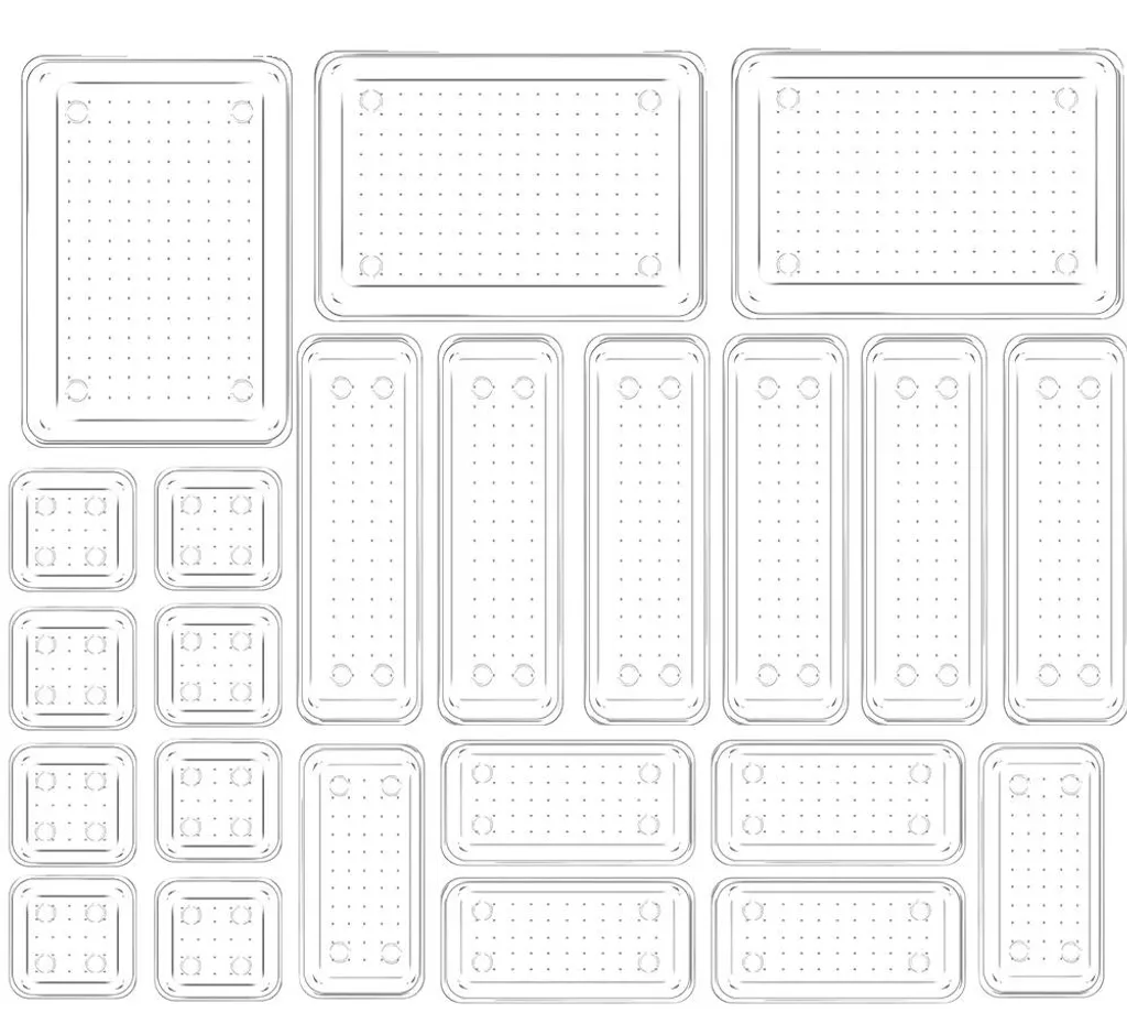 Organiseur de tiroir transparent anti-désordre pour trier facilement
