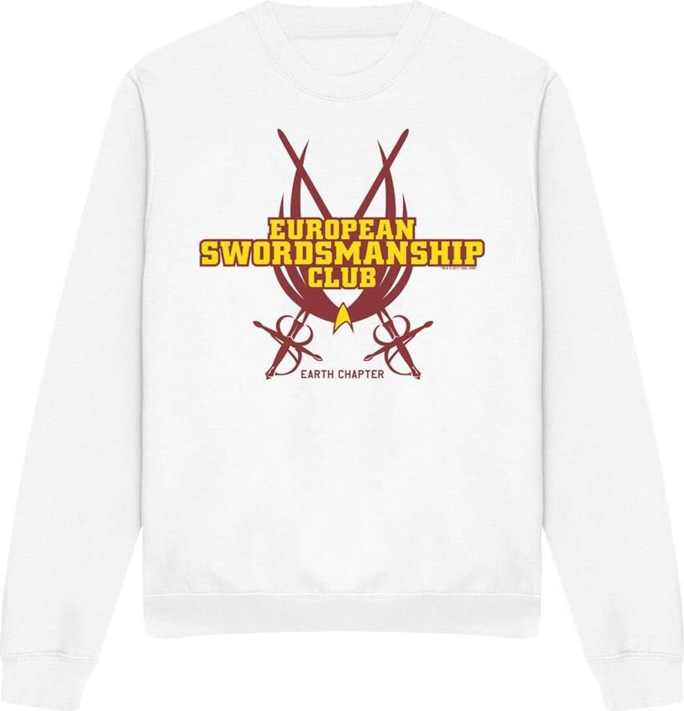 Star Trek - "Swordsmanship Club" Sweatshirt für Herren/Damen Uni TV12353 (XXL) (Weiß)