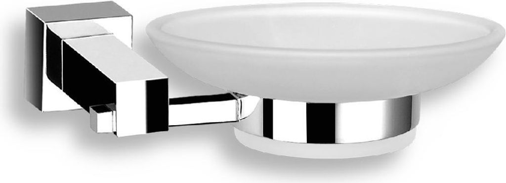 Novaservis Titania Anet - Seifenschale mit Halter, Milchglas/Chrom 66336,0