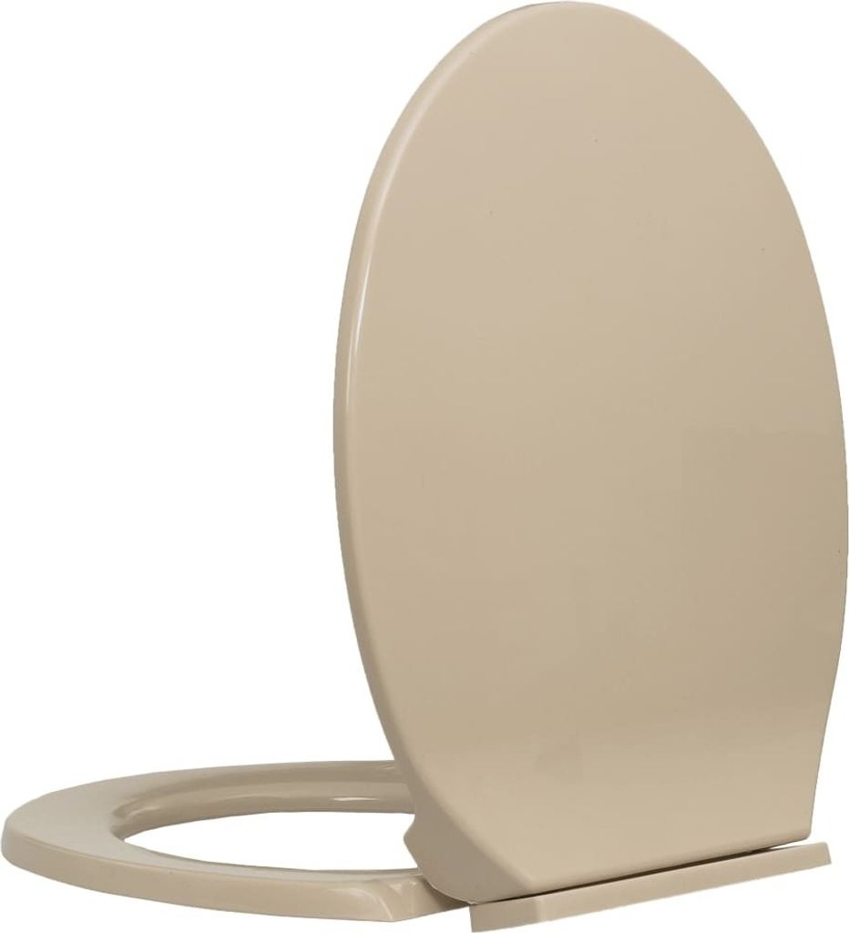 vidaXL Toilettensitz mit Absenkautomatik Beige Oval Produktbild 3