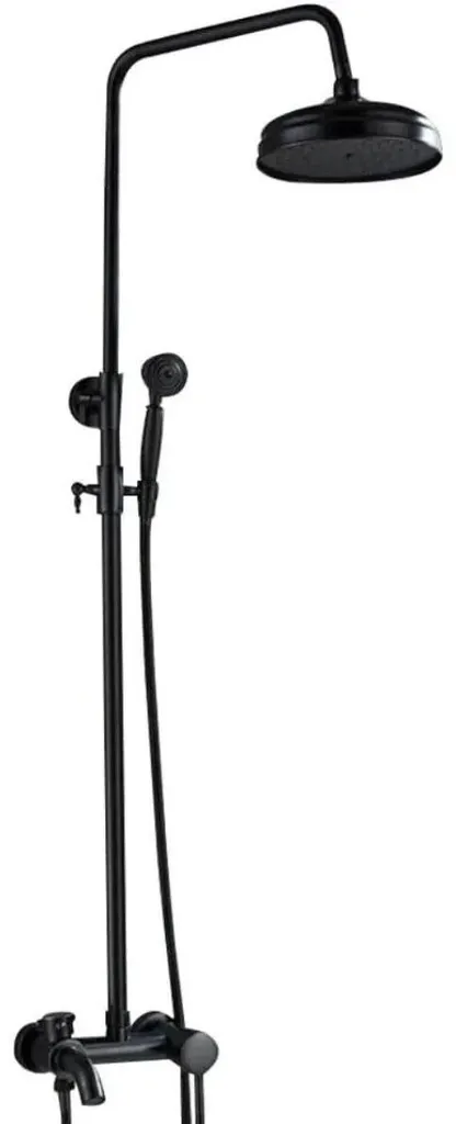 Colonne de douche avec valve anti-brûlure et cartouche céramique noir mat