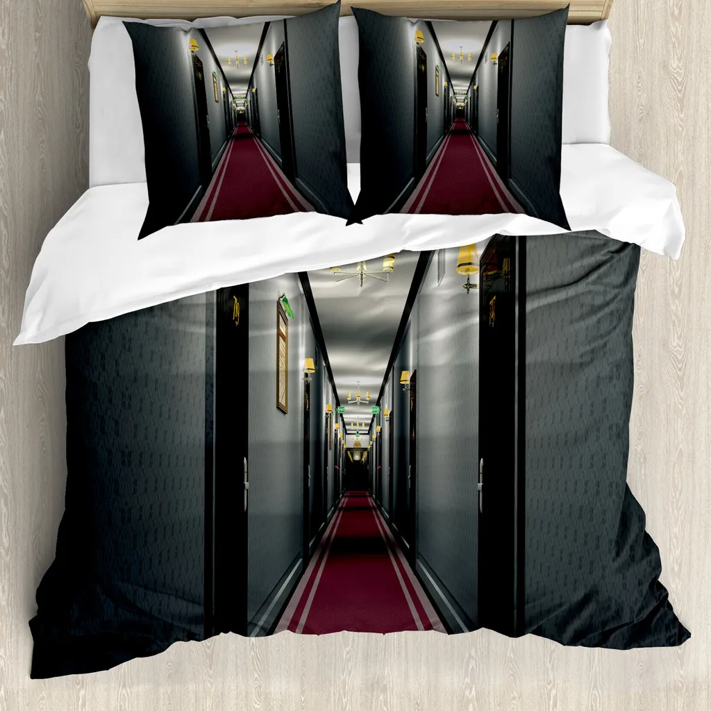 Set Copripiumino ABAKUHAUS 200x200 Moderno | Grigio Giallo Hotel Style