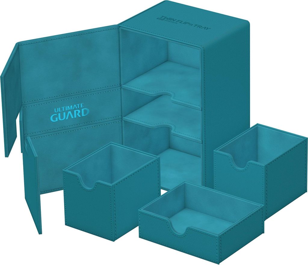 Ultimate Guard Twin Flip`n`Tray 160+ XenoSkin Monocolor Petrolblau