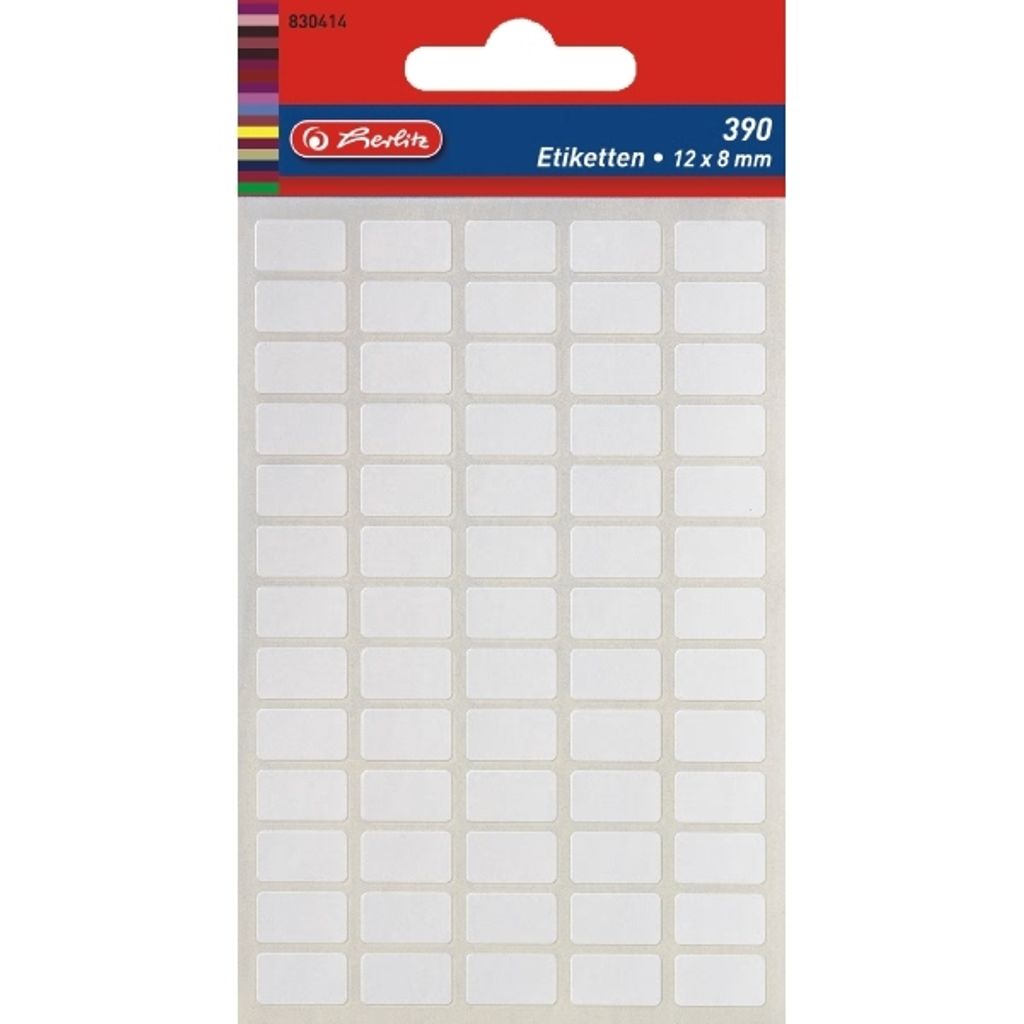 herlitz Büroetiketten - weiß - 8 x 12 mm