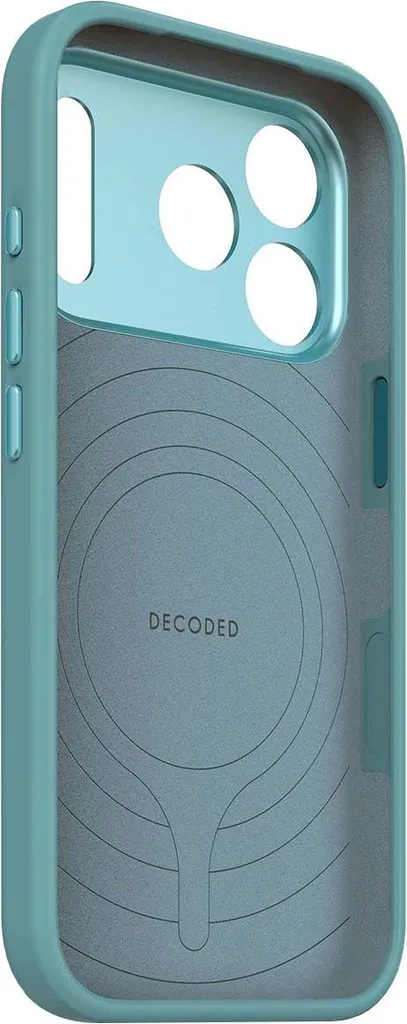 Coque silicone Decoded Retro Blue pour iPhone 17 Pro - Protection chic