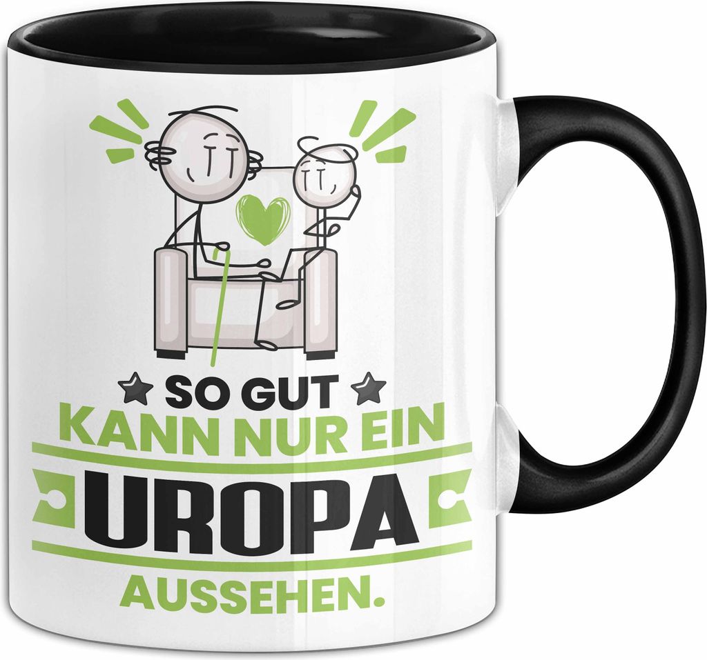 Uropa Geschenk Tasse So Gut Kann Nur Ein Uropa Aussehen Geschenkidee Kaffee-Becher (Schwarz)