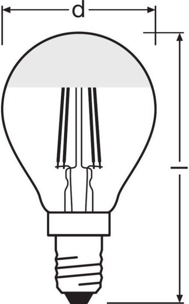 Osram LED Filament Leuchtmittel Tropfen 4W = 34W E14 Produktbild 