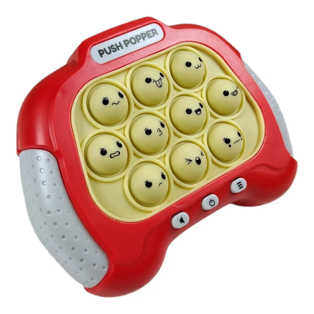 Jouet de Concentration Push Popper Rouge - Fidget avec Alerte Sonore
