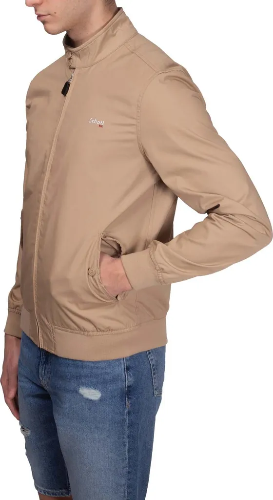 Blouson léger SCHOTT homme taille S - Veste zippée avec logo brodé poitrine