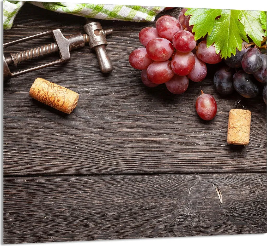 Paraschizzi Vetro 65x60 Cucina Frutta - Protezione Piano Induzione
