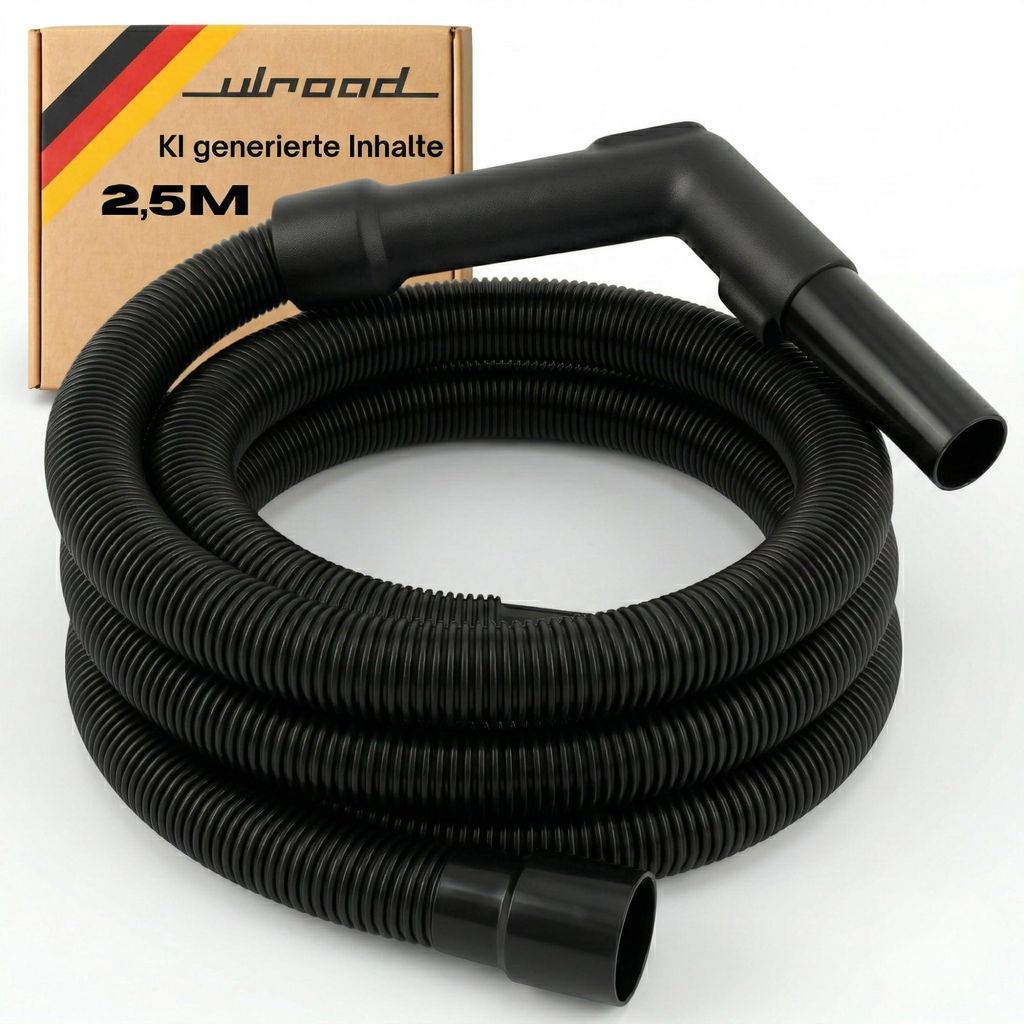2,5m Staubsaugerschlauch 58mm Anschluss 35mm Griff, kompatibel mit Nilfisk, Parkside, Kärcher NT, Starmix, Flex Nass-/Trockensauger, Industriesaug...